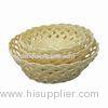 Round Storage Basket in Milk Yellow, Made of Plastic Rattan, Used for Packing and Storage