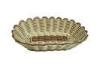 Weaving Oval Plastic Fruit Basket For Storage , Grey Rattan Baskets