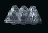 6 Cavities Clear Plastic Egg Cartons recycled For Storage , Egg tray