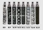 350mAh 650mAh Ego K E Cig Battery Black Stainless with 510 Thread , 1200puffs / 2.4ohm