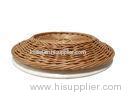 Vegetable Weaving Oval Poly Rattan Tray Storage Recyclable