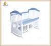 Lovely Carton White Wooden Baby Cribs , Fold Unique Baby Cribs