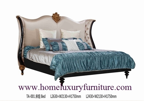 King Beds classic bed royal luxury bed solid wood bed supplier Italy style