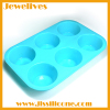 Colorfast silicone cake mold 6 cavities