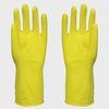 Kids Dip Flock Lined Long Household Latex Gloves Luminous , Colorful