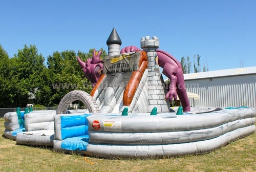 Grateful inflatable dragon jumping castles obstacle course