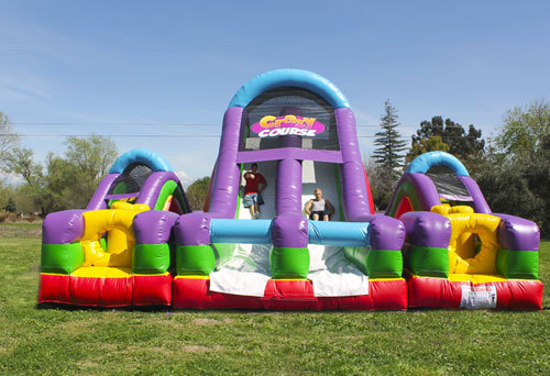 Inflatable fun city crazy obstacle course