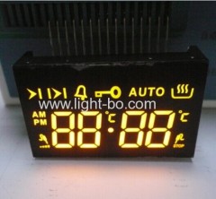 Ultra amber (yellow) 4 digit 7 segment led display for digital oven timer