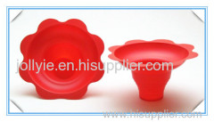 Red color flower shave ice cups