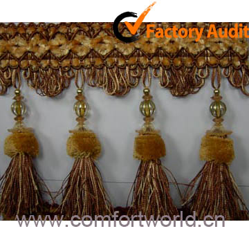 design polyester crystal curtain lace