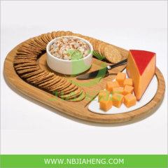 Handmade Eco-friendly Natural Color Cake Bamboo Tray