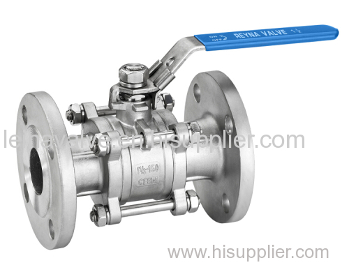 Asme 150lbs 3PC Ball Valve Flanged End