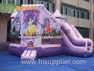 Lovely Inflatable Combo Castle Renting , Princess Jumpy House With Slide