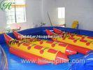 Commercial Banana Double PVC Inflatable Boat Rental For Water Racing Sport