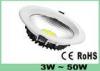High CRI Dimmable LED Downlights Easy Install With Driver, Bridgelux COB LED Down Light