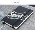 Black Matt PU Cover A5 Hardcover Note Book Printing With Customized Page