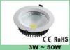 Aluminum Dimmable LED Downlights High Power COB LED Down Lamp Pure White 2700K - 7000K