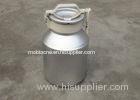 Lockable Aluminum Milk Can With Sealing Ring Cover / Sturdy Handles