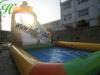 Promotion Colourful Commercial Outdoor Inflatable Water Slide For Pools UL / CE