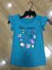 100% cotton girl's knit t-shirt with print in the chest