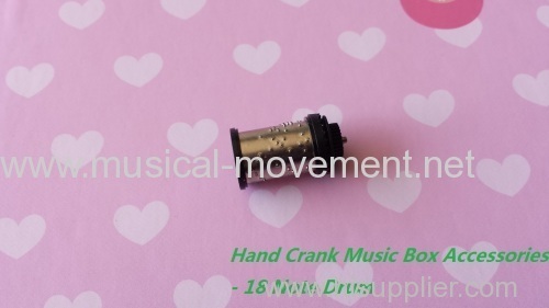 CRANK OPERATED MUSIC BOX PARTS 18 NOTE DRUM