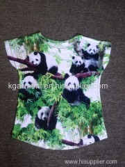 Ladies's Knitted all over print T-shirt