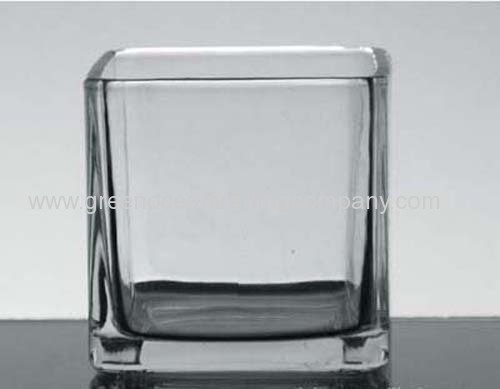 Glass cube vase - 1