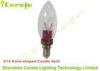Red Aluminum Point Shaped 3W LED Candle Bulb E14 B15 E10 2700k , LED B22 Candle