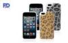 iPhone 5C TPU + Leather Leopard Pattern Phone Case Skidproof