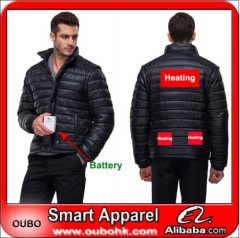 Fashion customized outdoor man down jacket With Heating System Warm OUBOHK