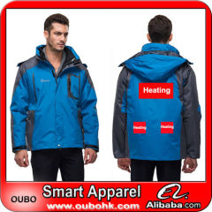 2014 Fashion Design Branded Winter Jackets Men With Battery Heating System Electric Heating Clothing Warm OUBOHK