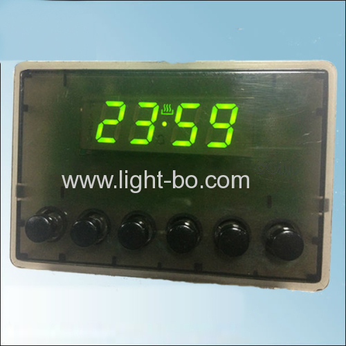 Custom Ultra Green 7 Segment LED Display 4 Digits for Oven Timer