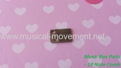 HAND CRANK MUSIC BOX PARTS 18 NOTE COMB