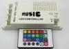 Three Circuit DC5V - 24V RGB LED Lighting Controller , LED Light Music Controllers