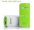 Portable Green Dual USB Emergency Mobile Phone Charger 5200mAh , Small Size