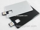 2G, 4G, 8G silver metal Credit Card USB Drives u disks with logo printed (MY-UCM01)