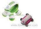 White ABS Electric Mini Massager with 4 mssage heads and red light