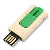 Push-Pull Wooden Thumb Drive , Flexible Wood USB Flash Drive High Speed
