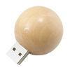 Ball Shape Large Print and Engrave Wooden Thumb Drive , Wooden USB Flash Drive 16GB