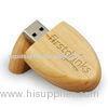 Oval Shaped Bamboo / Wood Encrypt USB Thumb Drive 4GB