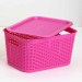 plastic rattan storage basket