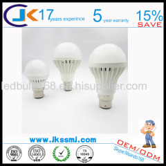 Cheapest 3w 5w 7w e27 b22 pure white plastic led lighting bulb exporter wholesaler