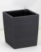 square imitation rattan flower pot