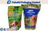 custom printed laminated stand up packaging pouches for dog / cat / fish