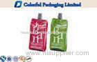 150ml CMYK / Pantone Color stand up packaging pouches , liquid spout bags