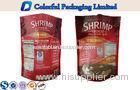 Heat Seal Resealable shrimp Stand Up Pouch with Window , Custom Printed