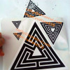 custom different size self adhesive triangle labels