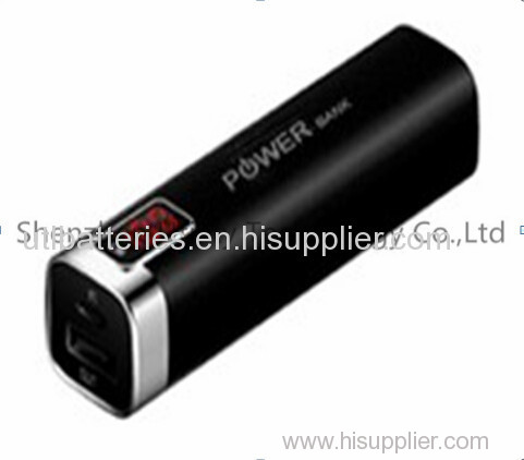 2600mAh 18650 battery cell Power Bank with digit display