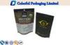 250g , 500g Foil Lined Matte Black Stand up Pouch for calcium protein