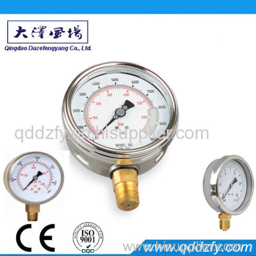 Semi stainless steel pressure gauge(ss case brass internals and connection)